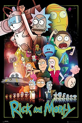 GB eye Rick & Morty Wars 61 x 91,5 cm / 24,2 x 35,8 Zoll Maxi-Poster – Gerollt geliefert – Kunstposter – Wandposter – Poster & Drucke | Rick & Morty Merchandising