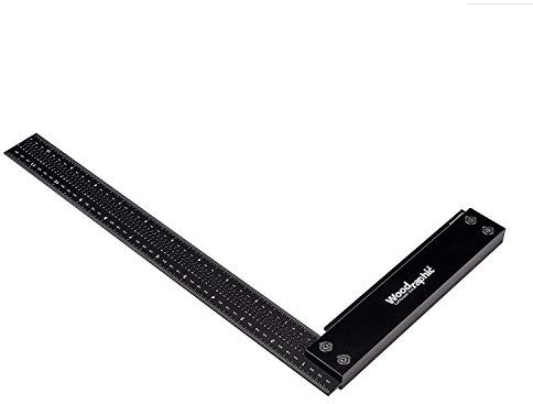 Woodraphic Signature Präzisions-Quadrat im Werkzeug, 30.5 cm, garantiertes T-Messlineal zum Messen und Markieren von Holzbearbeitung, Aluminium-Stahlrahmen, professionelle Schreiner-Verwendung