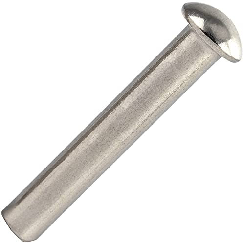 OPIOL QUALITY® Halbrundnieten DIN 660 / ISO 1051 3x8 mm aus Edelstahl A2 V2A (20 Stück) Halbrundkopf Vollnieten Nieten Niete Rostfrei Halbrundniete