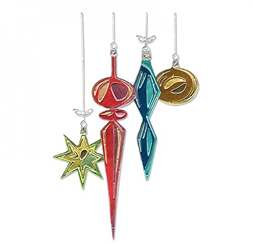 Sizzix Thinlits Die Set 664197, Hanging Baubles Ornament by Tim Holtz, 17 Pack, Multi Colour, One Size, Paper