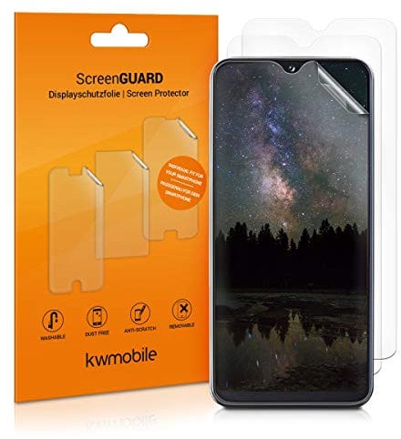 kwmobile 3X Displayschutzfolie kompatibel mit Samsung Galaxy A20e Folie - klare Schutzfolien Set in transparent