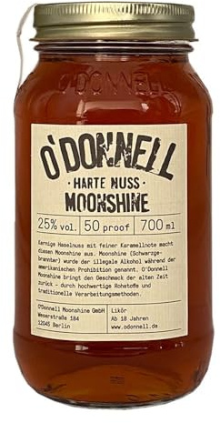 O'Donnell Moonshine Harte Nuss Liqueur Liköre, 700 ml