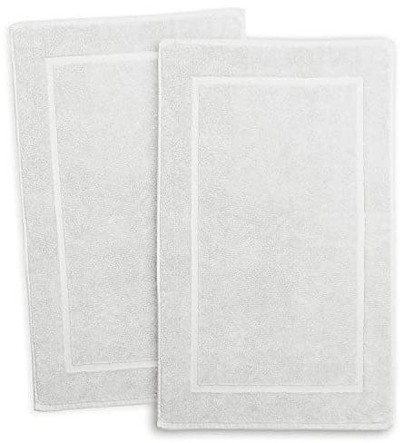 Hearth & Harbor Bath Mat Towels - 100% Ring Spun Cotton Luxury Towels - Ultra Soft & Highly Absorbent, Bathroom Towels, Floor Mat - White