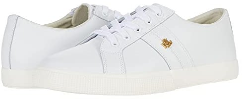 Lauren by Ralph Lauren Janson II Action Damen-Sneaker aus Leder, Rl Weiß, 41 EU