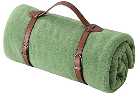 Zoomlie Warme Yoga-Decke, Polar-Fleece-Überwurf, Decke, 100 x 150 cm, Couch-Überwurf, für Zuhause, Freizeit, Camping, Arbeit, Mittagspause (grün, 100 x 150 cm)