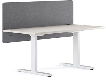 RICOO Akustik Trennwand für Schreibtisch 150 x 60 x 2 cm Filz Grau Büro ZAP1560-G Home Office Pinnwand Schall und Sichtschutz
