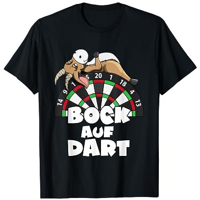 Dart Spiel Dartscheibe Ziegenbock Bock auf Dart Dartspieler T-Shirt