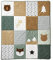 VERTBAUDET Teppich, gesteppt, Green Forest, Ecru/mehrfarbig, 100 x 120 cm