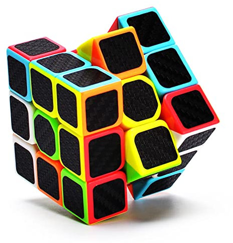 EACHHAHA Zauberwürfel 3x3, Speed Cube,Professionelle, Glatte, hohe Fehlertoleranz, Geeignet für das Training vor dem Spiel, das tägliche Spiel und Geburtstagsgeschenk(Kohlefaser)