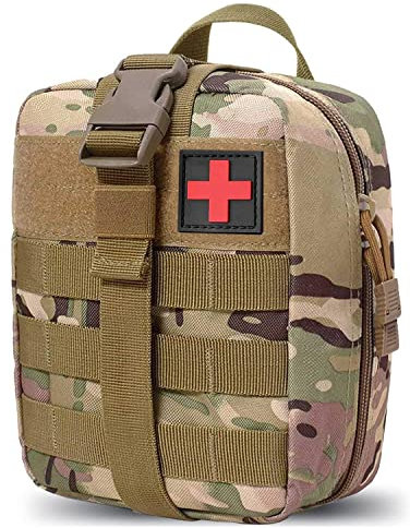 TANSOLE TAN SOLE erste Hilfe Tasche leer molle Taktische gürteltasche EDC Tactical kleine ifak Pouch für Outdoor Survival, Camping, militär einsatztasche Reise verbandstasche Bag (Tarnung)