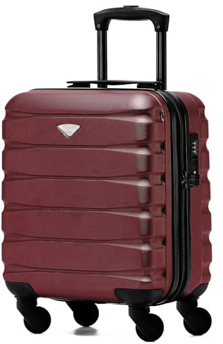 Flight Knight Leichtes, Starres Abs-handgepack Mit 4 Radern, Zugelassen Fur Uber 100 Fluggesellschaften, Darunter Air France, Ryanair Und Easyjet, 45x36x20cm