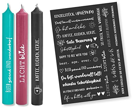 Weiße Kerzen Sprüche - Kerzensticker Sprüche zum Verschenken