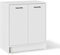 Meble Pitus Kommode Mit Türen Weiß Ohne Schubladen - Sideboard Büro 80 x 70 x 40 - Standschrank - Mehrzweckschrank Beistellschrank