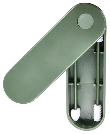 HappyPo Wiederverwendbare q-Spitzen - Reusable Swab set of 2 aus Medizinischem Silikon - Mit Praktischer Aufbewahrungsbox - Abfallfreier Tupfer - Ohrstäbchen ideal für Make-up & Reisen - Grün