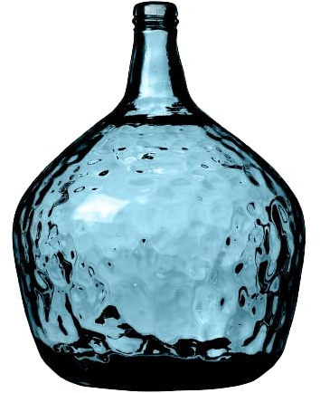 NATURAL LIVING VASE Dame Jeanne 16L Saphir AUS RECYCELTEM Glas D29CM X H42CM
