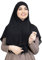 LAMISHIJAB® Hijab Slip Hijab Khimar Effekt 2 Schleier zum Binden ohne Nadeln für Frauen Musumane Segeln HE600, Schwarz , One size