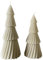 Rebecca Mobili Set 2 Candele Decorative, Candele Di Natale, Cera Di Soia, Giallo Oro, Decorazione Tavola, Idea Regalo Natale - Dimensioni: H 21 x Ø 7,5 cm - Art. RE6939