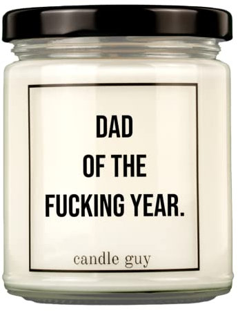 candle guy Duftkerze | Dad of the fucking year. | Handgemacht aus 100% Sojawachs | 70 Stunden Brenndauer