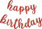 TONIFUL Red Happy Birthday Banner.NO DIY-rote Geburtstagsparty Banner in Skript-vorgestrandete rote Glitter Geburtstag Girlande Ready to Use rote Geburtstagsparty Dekorationen für Dekor
