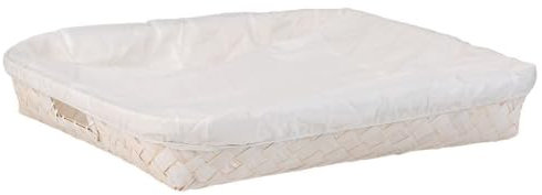WANDERLUST DECO Bandeja de bambú Forrada Blanco 50x40x8