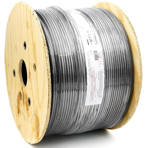 HF240 500m Koaxialkabel (LMR 240 Äquivalent) — 50 Ohm antennenkabel für SMA BNC TNC PL259 UHF N Stecker — coax kabel verlängerung CB funk HAM radio WLAN Internet Router 4G 5G — Hergestellt in Italien