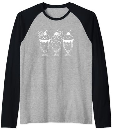 Sundae de crème glacée Sherbet à l'aspect comique Manche Raglan