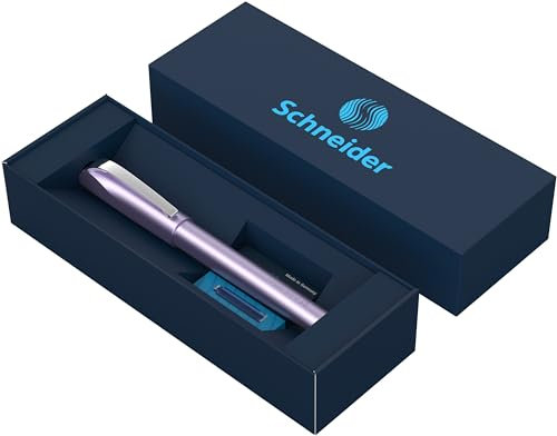Schneider Ceod Shiny Tintenroller Geschenkset im Kartonetui (inkl. Standard Tintenpatronen, für Rechts- und Linkshänder) lilac
