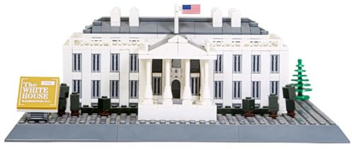Hallisun Washington D.C. Weißes Haus Bausteinset, weltberühmte Wahrzeichen Sammlung, Architekturmodellbausatz für Kinder und Erwachsene, als Geburtstagsgeschenk und Büro Heimdekoration, 770 Teile