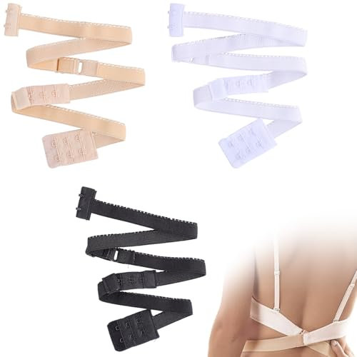 Lancry 3 Pcs Low Back Bra Converter, Adjustable Bra Strap Extender, Ladys Backless Bra Strap Converter for Backless Dress