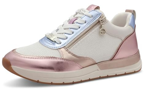 Tamaris Damen Klassische Ballerinas, Frauen Flats,Comfort Lining,TOUCHit-Fußbett,Slip-ons,klassisch elegant,Ballerinen,Rose METALLIC,40 EU