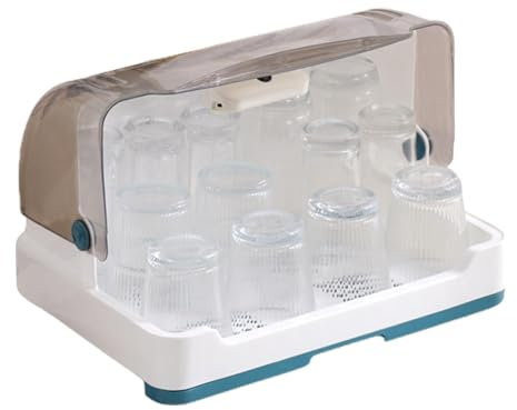 Organizador de Almacenamiento de Botellas, Escurridor de Platos con Tapa - Portabotellas portátil de gran capacidad - Organizador de secado de platos portátil y escurridor con tapa, vajilla de escrito