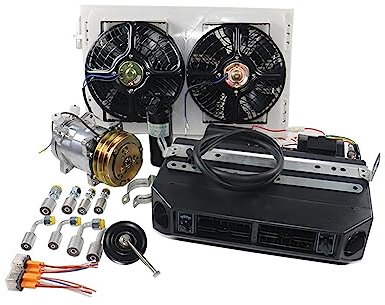 Aire acondicionado para vehículos recreativos Kit de aire acondicionado Universal automotriz de 12V y 24V A/C for camión, minibús, furgoneta, Tractor, excavadora, RV, excavadora, aire acondicionado de