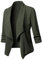 Sunnyuk Blazer Damen Lang Longblazer Business Leinenhemd Modern Büro Jacke mit Tasche Blazerjacke Dünn Jackett Wärmer Arbeits Tops Elegant Revers Mantel mit Knöpfe Große Größen Pullover Casual Büro