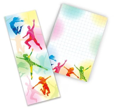Mitgebsel 8 Lesezeichen + 8 Notizblöcke (A7-Format) Mädchen Jungen Jump Trampolin Kindergeburtstag Mädchen Jungen Gastgeschenke für Kinder Mädchengeburtstag