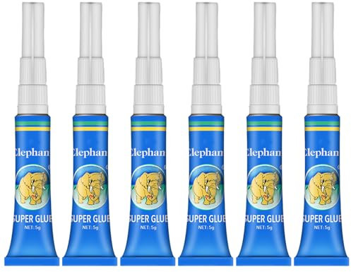 Ninnyi 6 PCS Aquarium glue, 5 g Aquarium Safe Glue Clear Quick Drying Sealant