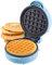 Sensio Home Mini Waffle Maker Machine Blue | Non Stick Coating | Recipes Included | Fun Snack Maker | Compact Size | Indicator Light | Cool Touch 550W