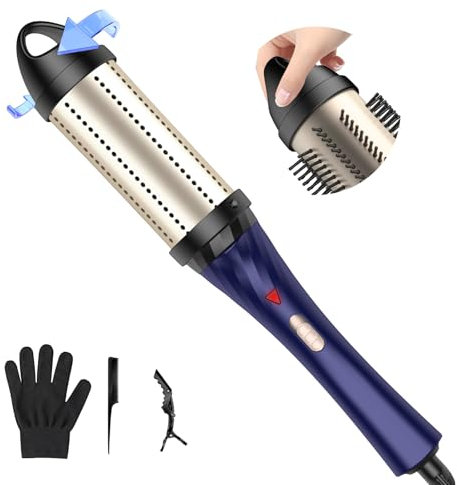 Rundbürste 38 mm Hot Brush,Thermal Brush,Thermo Brush 150-180℃, 3 in 1 Stylingbürsten mit Lockenbürste, Hot brush, Hot Comb.Professional Kabellos Wärmebürste for Travel