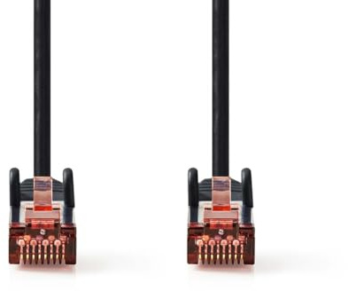 NEDIS CAT6-Netzwerkkabel - RJ45 Stecker - RJ45 Stecker - S/FTP - 30.0 m - Rund - LSZH - Schwarz - Label