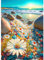 QINRUBB DIY Sonnenuntergang Diamond Painting Erwachsene, 5D Blumen Diamant Painting Bilder Anfänger, Strand Runder Vollbohrer Diamanten Malerei Stickerei Kreuzstich Geschenke Home Wand Dekor 30x40cm