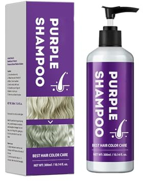 Champú púrpura mejora la calidad del cabello, alisa, nutre y suaviza el cabello, champú 300 ml BgH247 (púrpura, 19,6 x 5,6 x 5,6 cm)