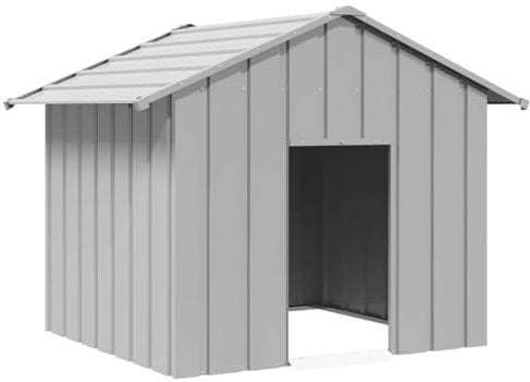 vidaXL Niche pour Chien avec Toit Noir 131x101x102 cm Acier galvanisé, Cage de Chien, abri pour Chien, Cage pour Animaux de Compagnie, Cage pour Chien