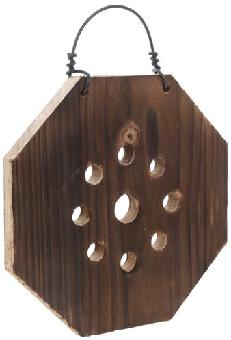 Happyyami Fioriera in Legno Carbonizzato Con Felce A Corna Di Cervo Supporto Per Piante Da Design Salvaspazio