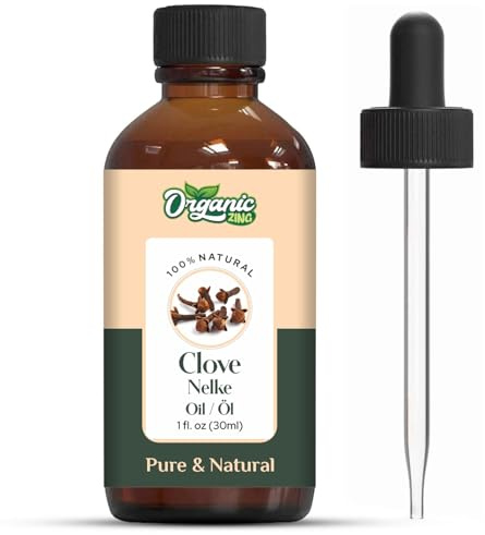 Organic Zing Clove Oil | Pure & Natural Essential Oil for Skincare, Hair Care & Massage - 30ml/1.01fl oz