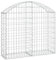 HOMTAKIE Panier de gabions arqué 100x30x80/100 cm Fer galvanisé