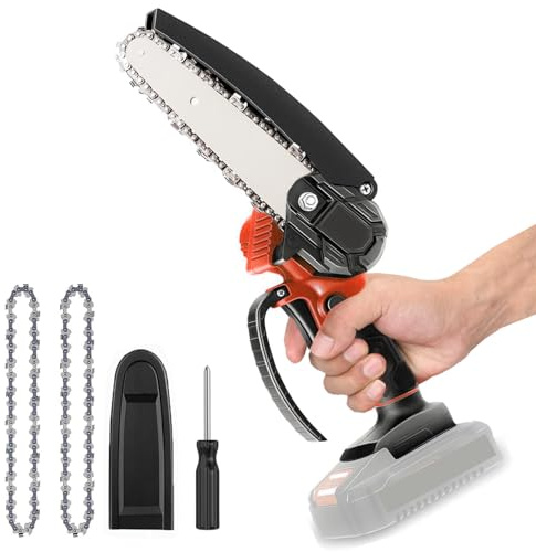 Mini Akku Kettensäge 6 Zoll Kompatibel mit Einhell Power X-Change, 18V Akku-Astkettensäge, Starke Elektro-Handkettensäge für Holz, Astschere & Gartenarbeit (ohne Akku & Ladegerät)