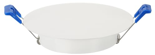 QUARKZMAN 120 Blanco Mate Placa Decorativa Redonda De mm/4.7 Para Techo | Tapa De Acero Con Cierre Por Resorte, Panel De Acceso Para Aberturas De, Para Agujeros De Downlight, Altavoz O Pared