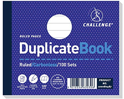 Challenge Duplicate Book, Carbonless, 100 Pages, 1 pack (105 x 130 mm)