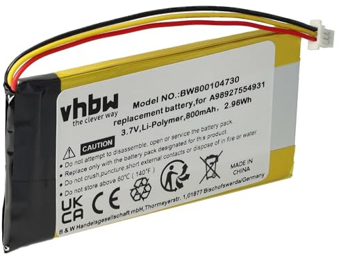 vhbw Akku kompatibel mit Sony Portable Reader PRS-600/RC | PRS-600/BC, PRS-600 eBook Reader (800 mAh, 3,7 V, Li-Polymer)