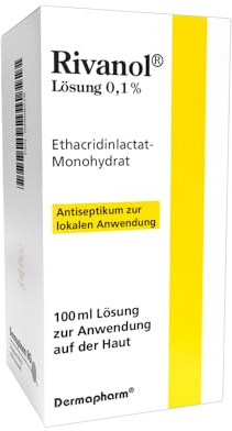 Rivanol, Lösung, für Wundreinigung und Hautdesinfektion, 100 ml | Wundreinigung und Hautdesinfektion, Ethacridinlactat, Lösung, Packungsgröße: 100 ml
