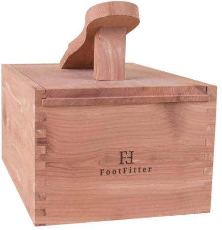 FootFitter Schuhputzbox aus Zedernholz – Aufbewahrungsbox für alle Ihre Schuhpflegebedarf! USA angebaute Zeder